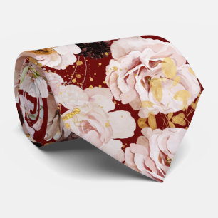 Boho H2 Dusty Rose Burgundy Mums DIY Hintergrund Krawatte