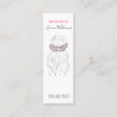 Boho Hair Wedding Friseur Floral Romantisch Mini Visitenkarte (Vorderseite)