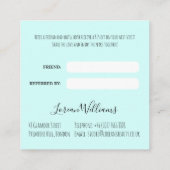 Boho Hair Wedding Friseur Floral Romantisch Terminkarte (Rückseite)