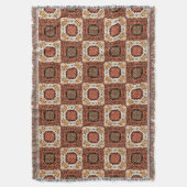 Boho-Häkel-Granny-Quadrat Retro-Blumenmuster Decke (Vorderseite Vertikal)