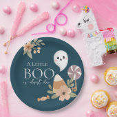 Boho Halloween Baby Dusche Niedlich Ghost Aquamari Pappteller (Party)