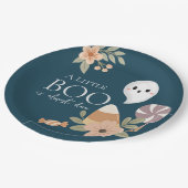 Boho Halloween Baby Dusche Niedlich Ghost Aquamari Pappteller (Schrägansicht)