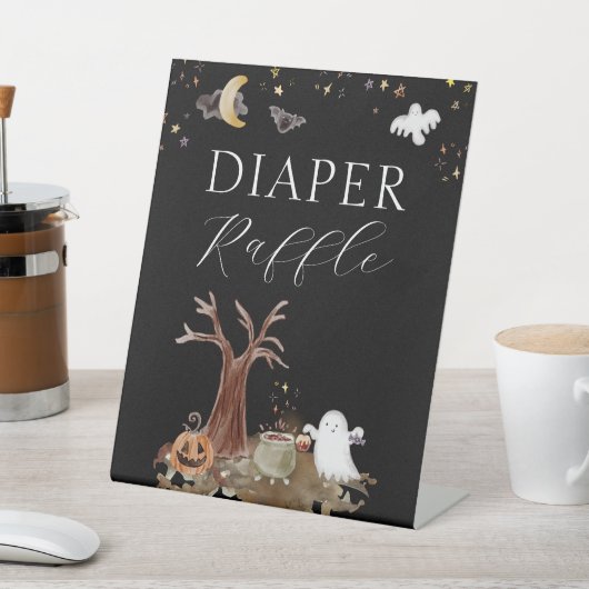 Boho Halloween Baby Duwer Diaper Raffle Sockelschild (In SItu)