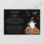 Boho Halloween Baby Showbücher für Baby Begleitkarte (Vorderseite)