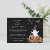 Boho Halloween Baby Showbücher für Baby Begleitkarte (Stehend Vorderseite)
