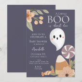 Boho Halloween Baby Shower Einladung - Niedlich Gh (Vorne/Hinten)