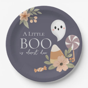 Boho Halloween Baby Shower Little Boo - Niedlich G Pappteller