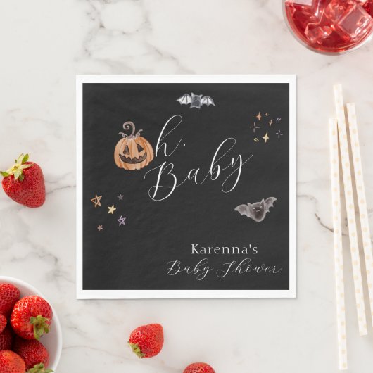 Boho Halloween Gender Neutral Oh Baby Dusche Serviette (Beispiel)