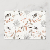 Boho Halloween Ghost Pumpkin Diaper Raffle Begleitkarte (Rückseite)