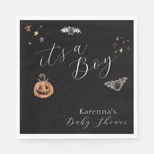 Boho Halloween ist eine Baby-Dusche Serviette (Vorderseite)