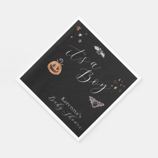 Boho Halloween ist eine Baby-Dusche Serviette (Ecke)