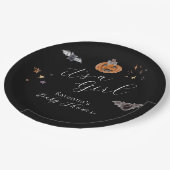 Boho Halloween ist eine Mädchen-Babydusche Pappteller (Schrägansicht)