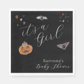 Boho Halloween ist eine Mädchen-Babydusche Serviette (Vorderseite)