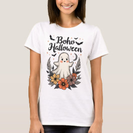 Boho Halloween Niedlich Ghost T-Shirt