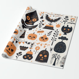 Boho Halloween Niedliches Party Embellish Geschenkpapier