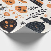 Boho Halloween Niedliches Party Embellish Geschenkpapier (Ecke)