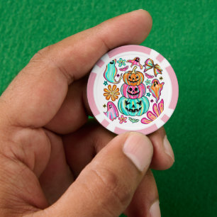 Boho Halloween Pumpkin Ghost Pokerchips