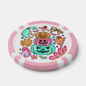 Boho Halloween Pumpkin Ghost Pokerchips (Einzeln)