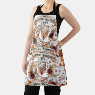 Boho-Halloween-Schürze, nahtloser Himmelskörper-Mo Schürze