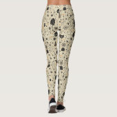 Boho Halloween Seamless Pattern Leggings (Rückseite)