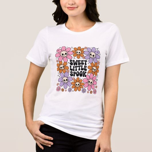 Boho-Halloween-Skeletthand Tri-Blend Shirt (Vorderseite)