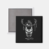 Boho Halloween Skull Magnet (Vorderseite/Rückseite)