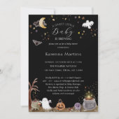 Boho Halloween Sweet Little Baby ist Braudusche Einladung (Vorderseite)
