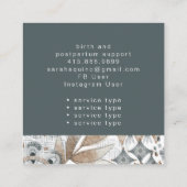 Boho Hand Drawn Shapes Doula Birth Services Quadratische Visitenkarte (Rückseite)