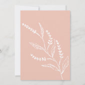 Boho Hand-drawn Wildflower Blush Pink Baby Shower Einladung (Rückseite)