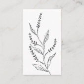 Boho Hand-drawn Wildflower Books For Baby Shower Begleitkarte (Rückseite)