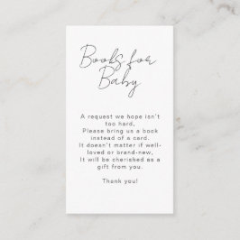 Boho Hand-drawn Wildflower Books For Baby Shower Begleitkarte