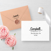 Boho Hand Lettering Rücksendeadresse Mailing Permastempel