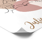 Boho Hände und Herz Poster Print (Ecke)