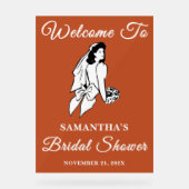 Boho Handgeschriebenes Script Fall Brautparty Will Acrylschild (Vorderseite)