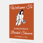 Boho Handgeschriebenes Script Fall Brautparty Will Acrylschild (Winkel)