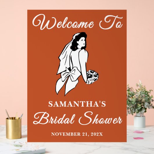 Boho Handgeschriebenes Script Fall Brautparty Will Acrylschild (Hochzeit)