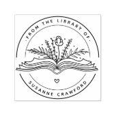 Boho handGezeichnet Custom "From the Library of" Permastempel (Design)