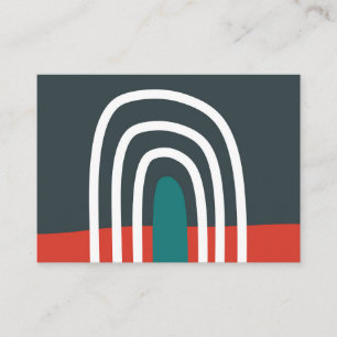 Boho handgezeichnete Regenbogenkunst Visitenkarte