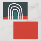 Boho handgezeichnete Regenbogenkunst Visitenkarte (Vorne/Hinten)