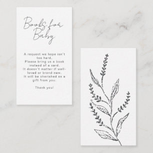 Boho Handgezeichnete Wildblumenbücher Für Baby Sho Begleitkarte