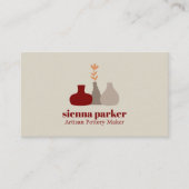 BOHO  HANDMADE POTTERY CERAMIC QR CODE PHOTO VISITENKARTE (Vorderseite)