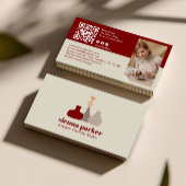 BOHO  HANDMADE POTTERY CERAMIC QR CODE PHOTO VISITENKARTE