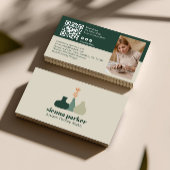 BOHO  HANDMADE POTTERY CERAMIC QR CODE PHOTO VISITENKARTE