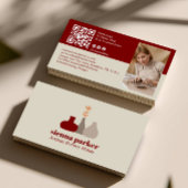 BOHO  HANDMADE POTTERY CERAMIC QR CODE PHOTO VISITENKARTE