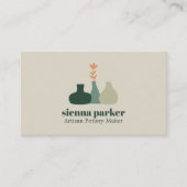 BOHO  HANDMADE POTTERY CERAMIC QR CODE PHOTO VISITENKARTE (Vorderseite)