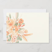 Boho HandPainted Terracotta Floral Bridal Luncheon Einladung (Rückseite)