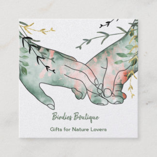 Boho Hands Quadratische Visitenkarte