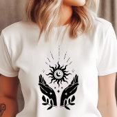 Boho Hands Sonne und Mond Himmels-Design Tri-Blend Shirt