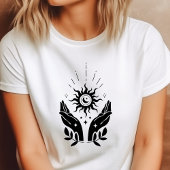 Boho Hands Sonne und Mond Himmels-Design Tri-Blend Shirt