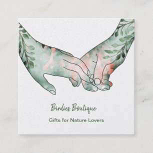 Boho Hands Square Business Card Quadratische Visitenkarte